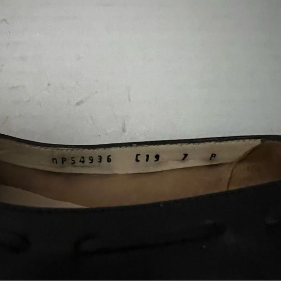 Salvatore Ferragamo Black Leather Ballet Flat Shoes‎ Womens Sz 7 Luxury Casual - Picture 10 of 11